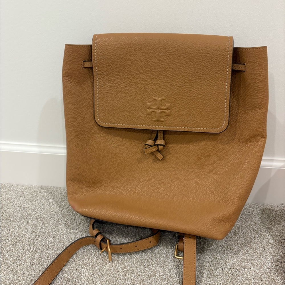 Tory Burch Brown Leather Backpack